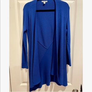 Dana Buchman  Royal Blue open front draped cardigan